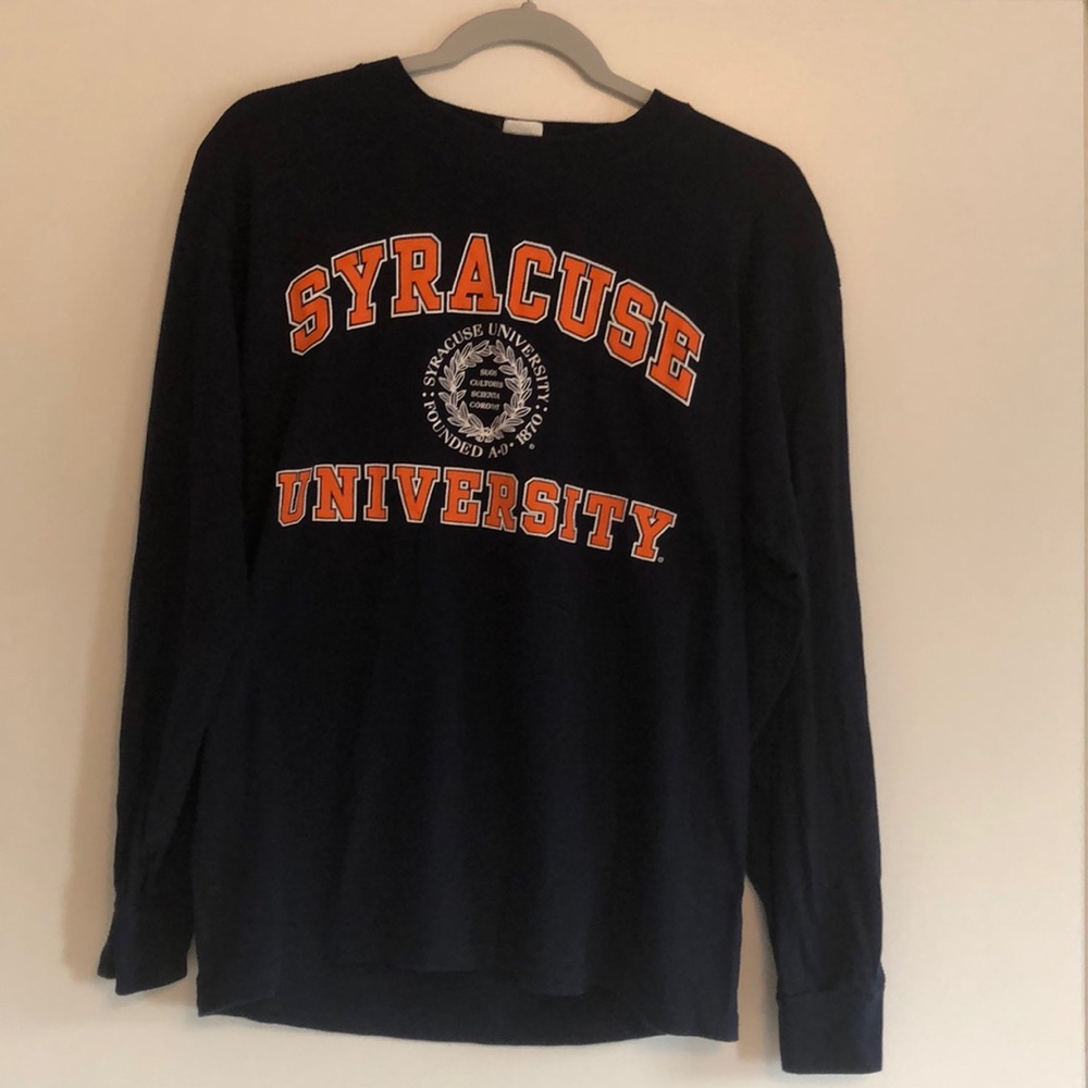 Syracuse University long sleeve shirt navy medium
